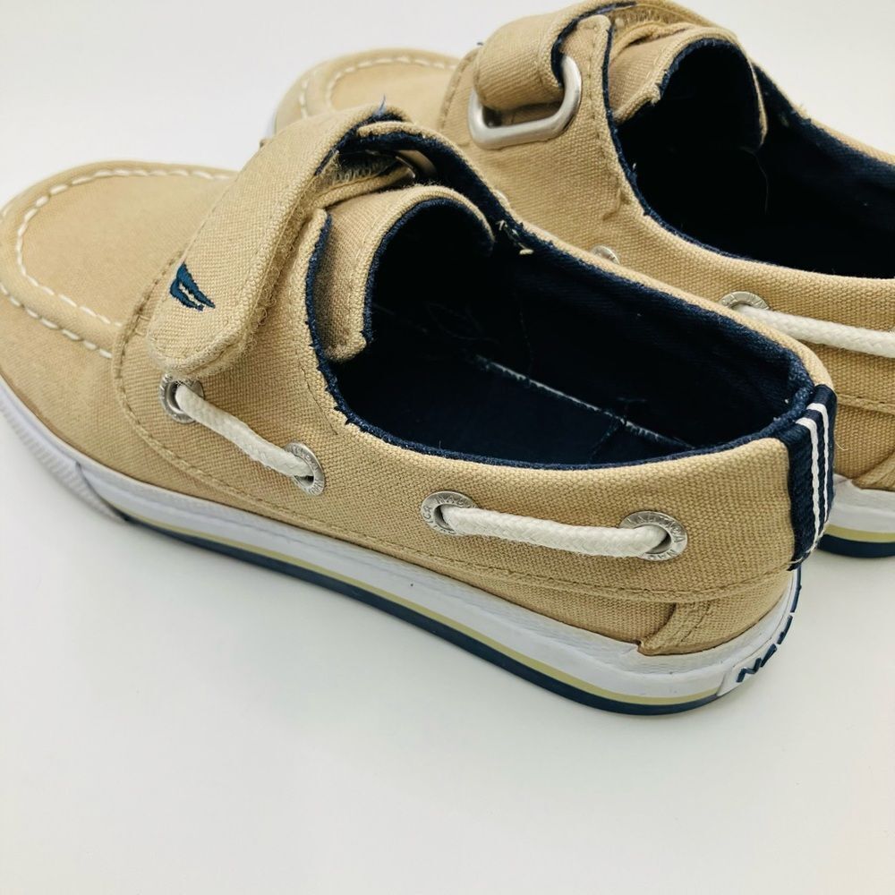 Nautica Little River Canvas Tan Deck Slip On Toddler Boy Shoe SZ 10 Gently Used - Picture 8 of 9